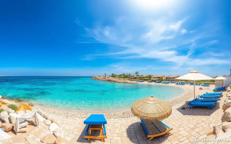 Nissi Beach po zmroku