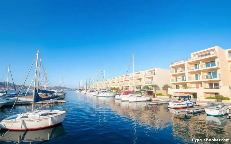 Nowoczesne apartamenty Ayia Napa Marina to luksusowy zakwaterowanie w malowniczej Famagusta, idealne na wakacje na Cyprze