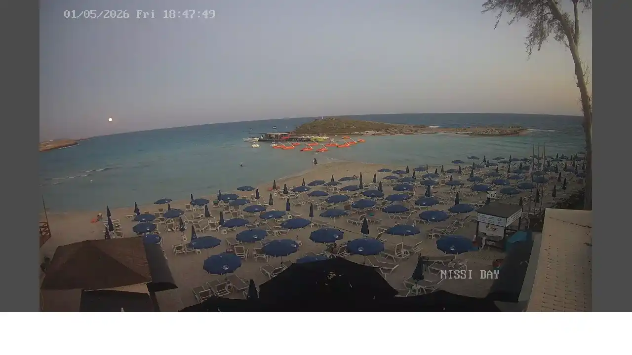Ujęcie z kamery Ayia Napa — 1 maja 2026 17:00
